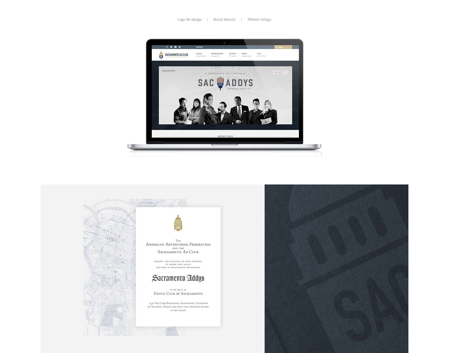 Joint Medias | Sacramento Ad Club Website and invitation design