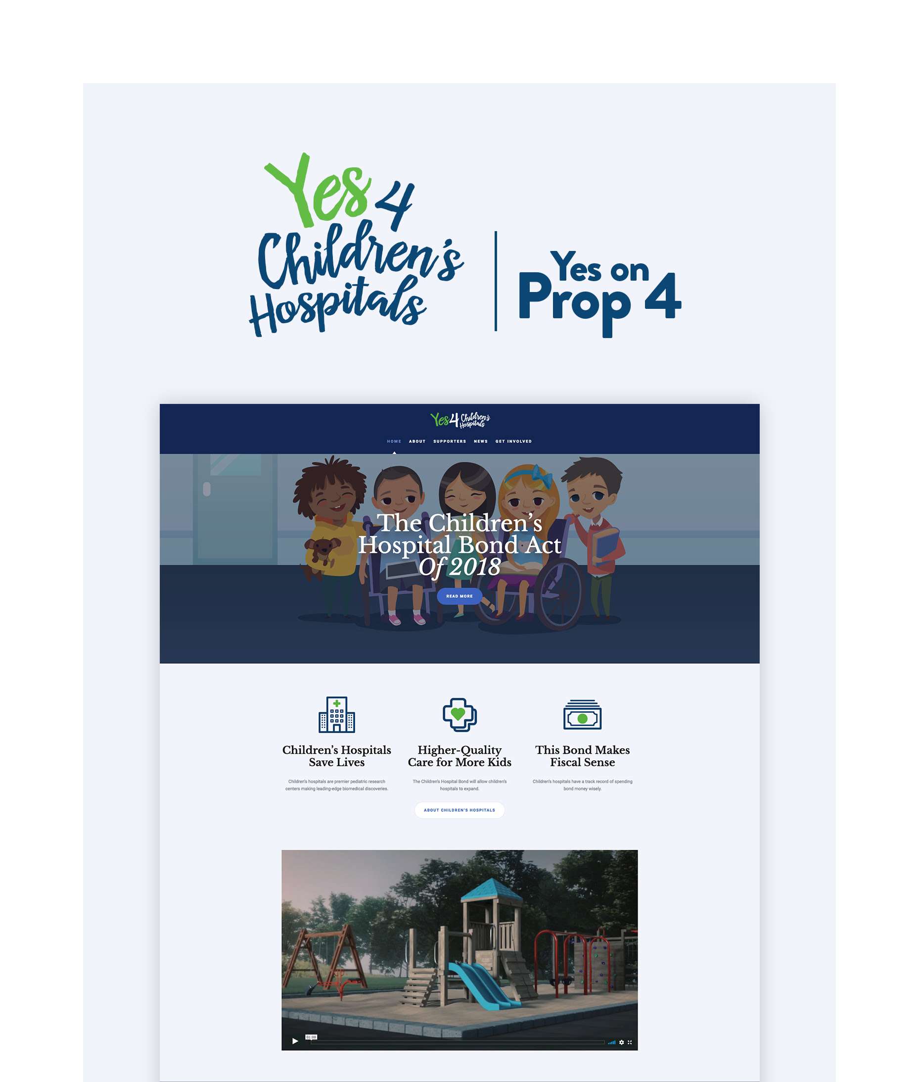 Joint Medias | California's Children's Hospital Association website design | Yes on Prop 4