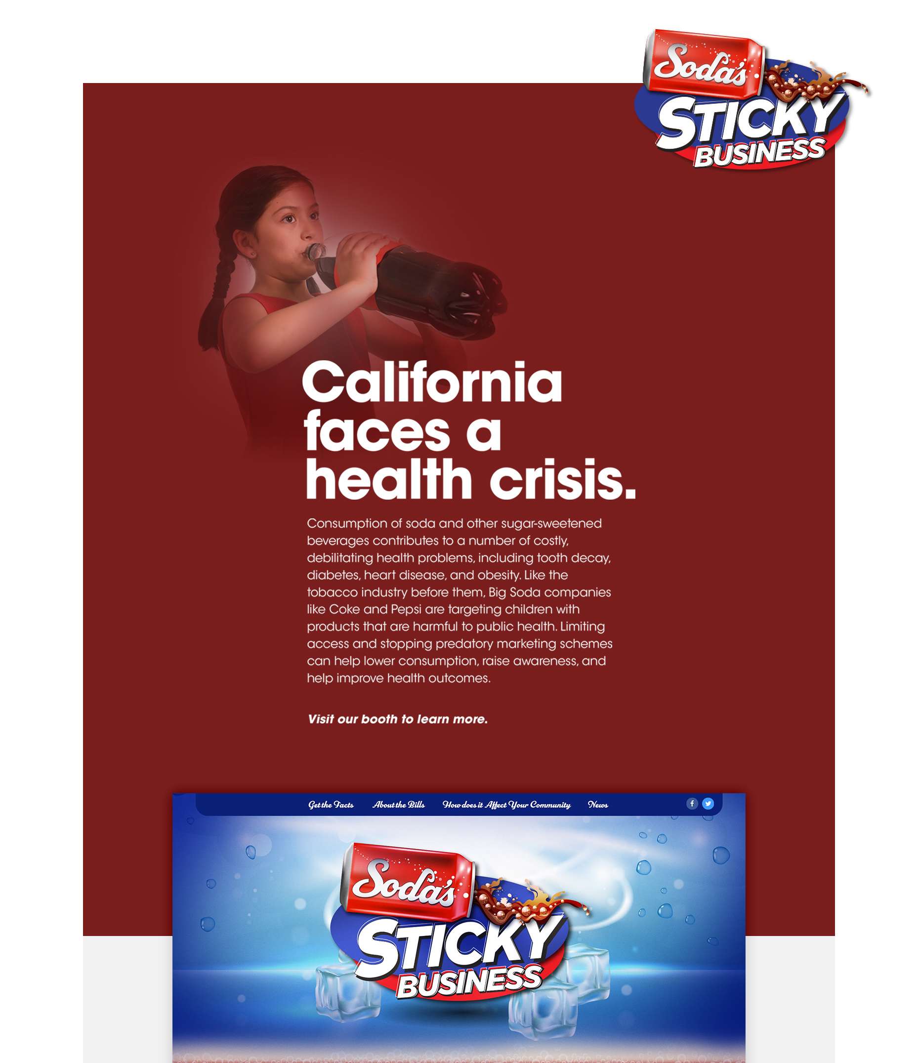 Joint Medias | CA 2019 "Sugar Tax" Initiative | Soda's Sticky Business Handout Sample